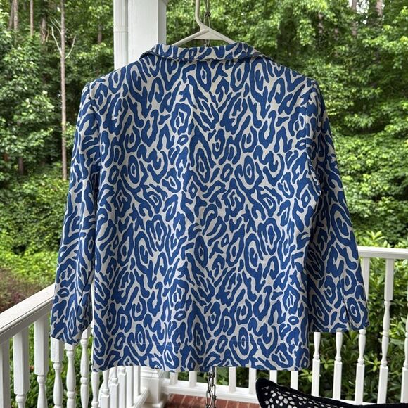 Painted Pony Blue and White Patterned Jacket - Picture 8 of 8